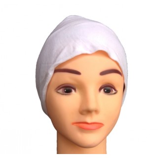 Under scarf - White colored hijab cap in jersey fabric
